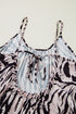 Black Abstract Print Open Back Boho Loose Maxi Sundress